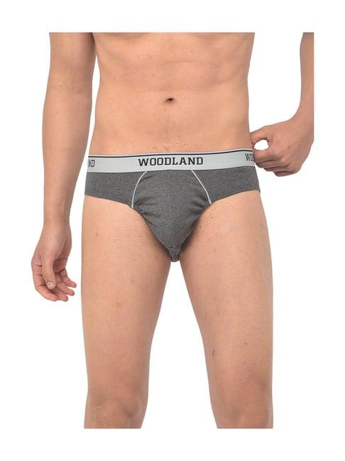 woodland dark grey solid briefs