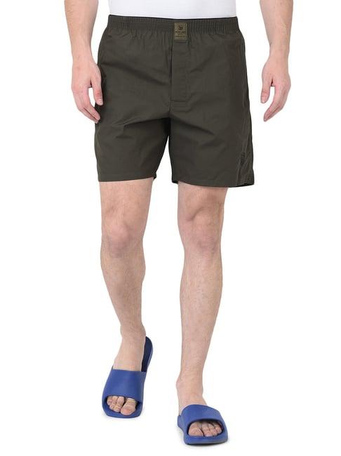 woodland dark olive nightwear shorts