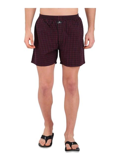 woodland maroon regular fit boxers