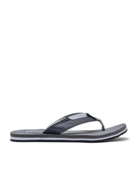 woodland men's ash grey flip flops