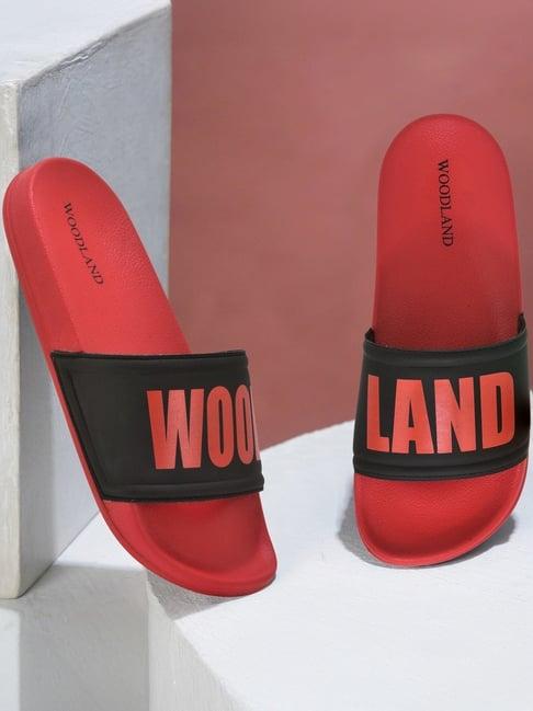 woodland men's black slides