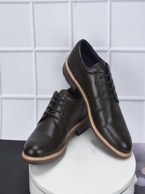 woodland men's brown derby shoes