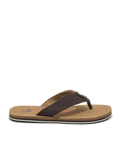 woodland men's brown flip flops