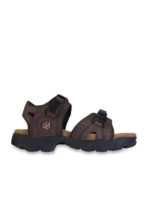 woodland men's brown floater sandals