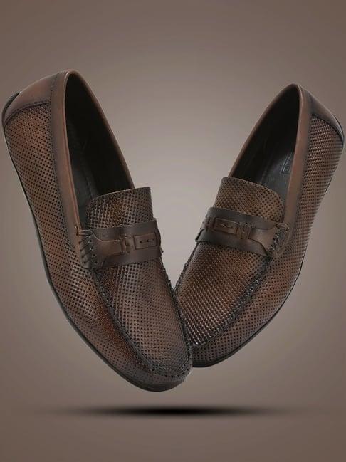 woodland men's brown formal loafers