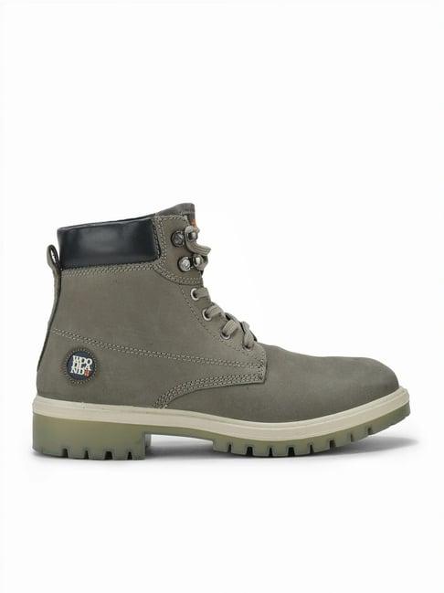 woodland men's grey derby boots