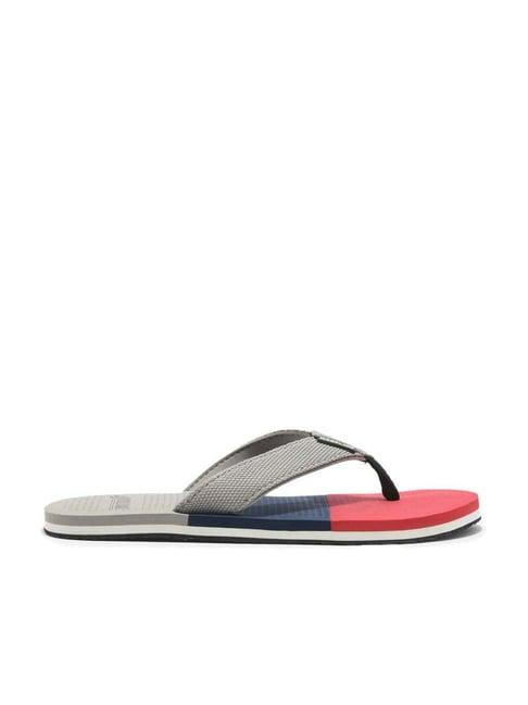 woodland men's grey flip flops