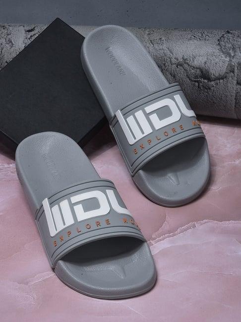 woodland men's grey slides