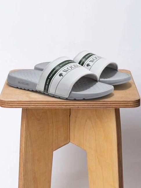 woodland men's grey slides