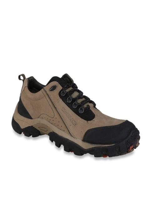 woodland men's khaki casual shoes