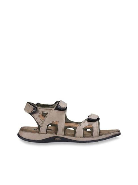 woodland men's khaki floater sandals