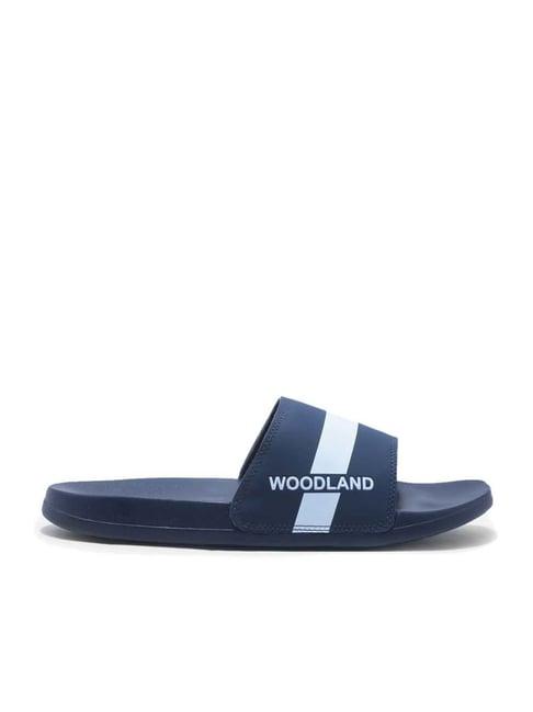 woodland men's navy & white slides