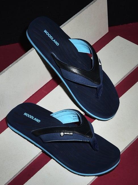 woodland men's navy flip flops