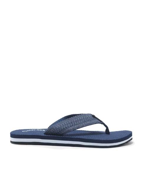 woodland men's navy flip flops