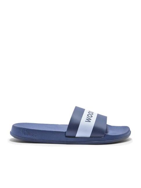 woodland men's navy slides