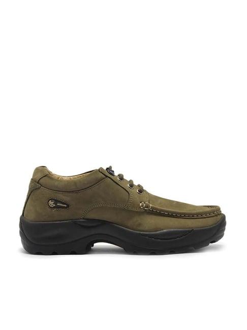 woodland men's olive green derby shoes