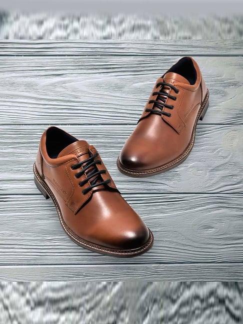 woodland men's tan derby shoes