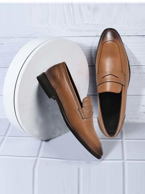 woodland men's tan formal loafers