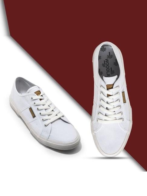 woodland men's white casual sneakers