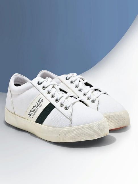 woodland men's white casual sneakers