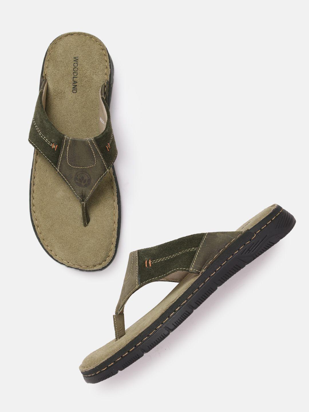 woodland men leather comfort sandals