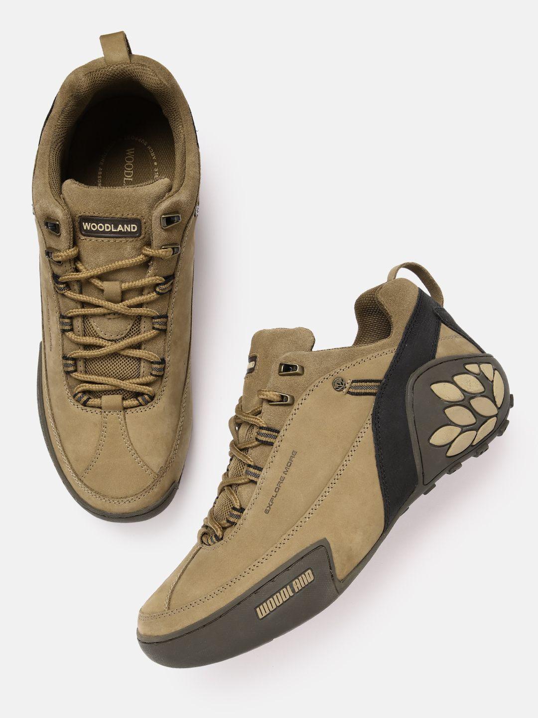 woodland men leather sneakers