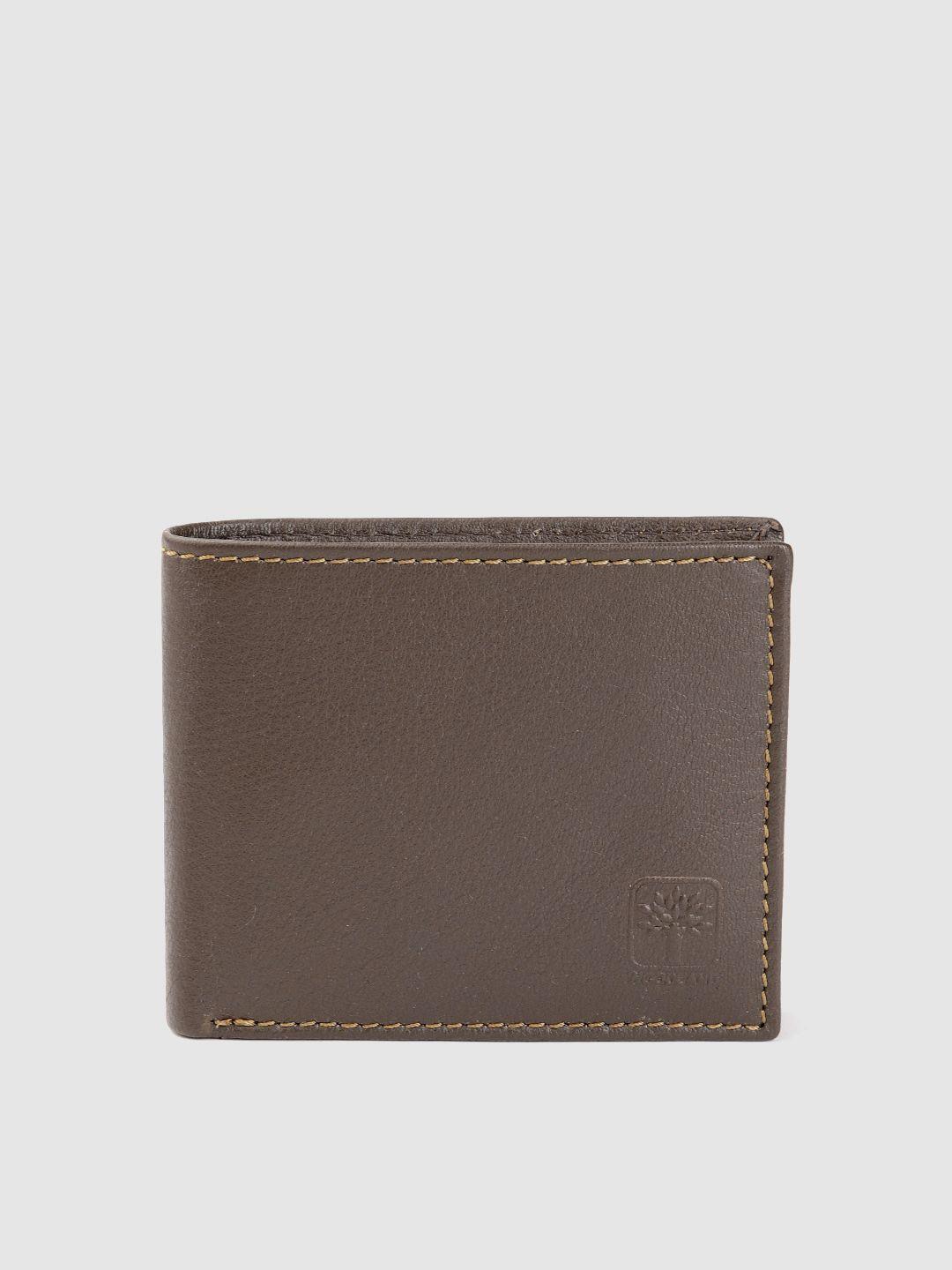 woodland men leather two fold wallet