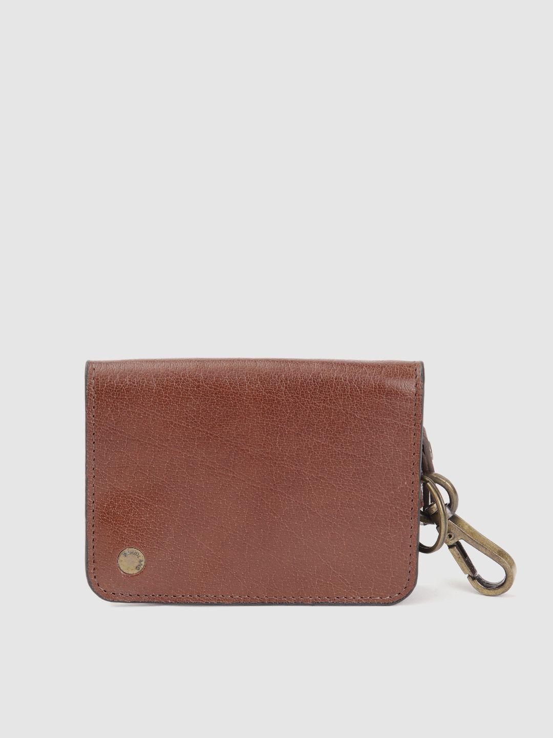 woodland men leather zip around wallet