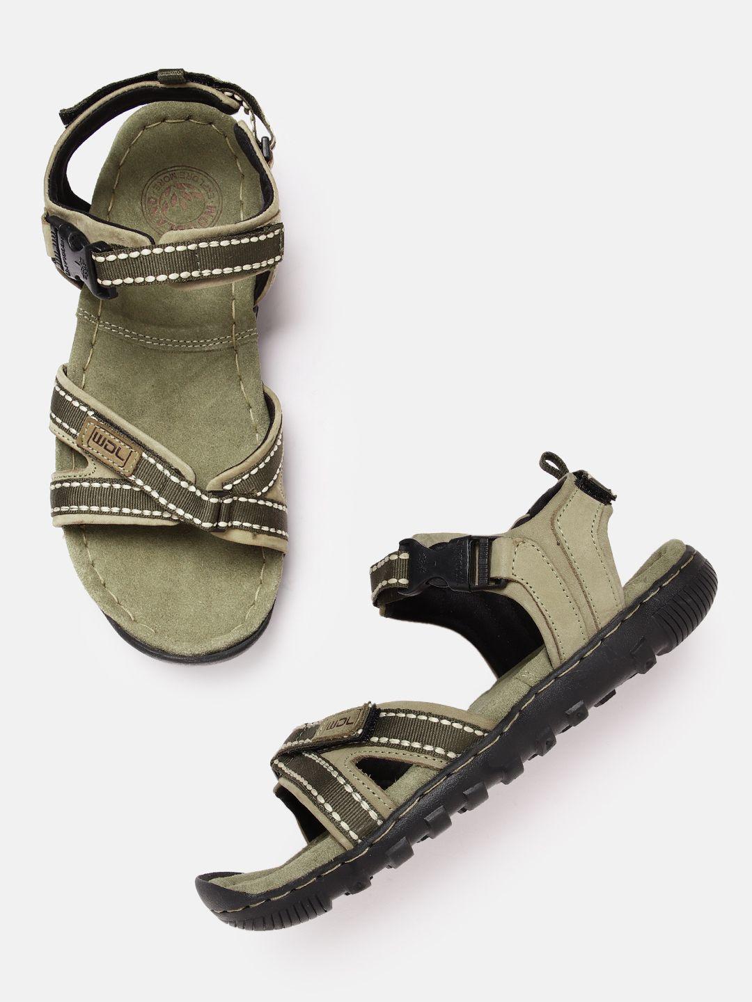 woodland men nubuck leather comfort sandals