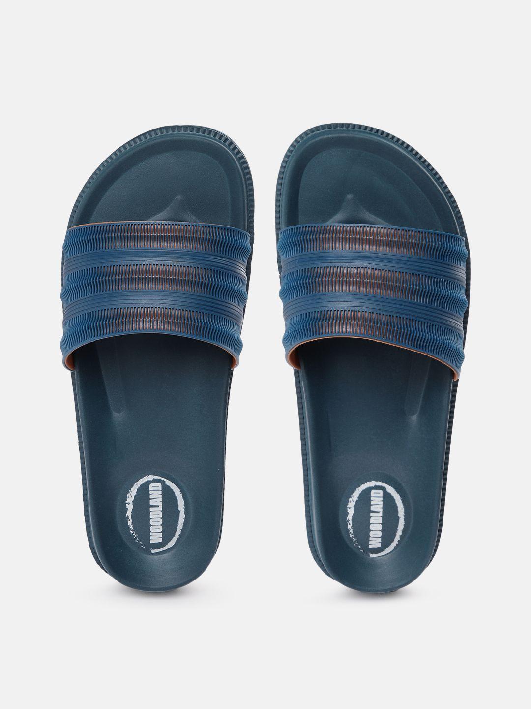 woodland men self design slip-on flip flops