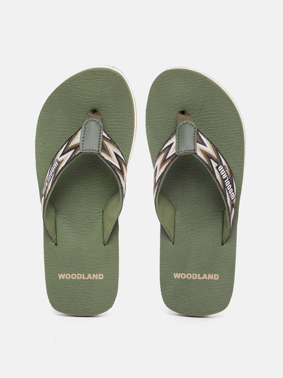 woodland men striped thong flip-flops