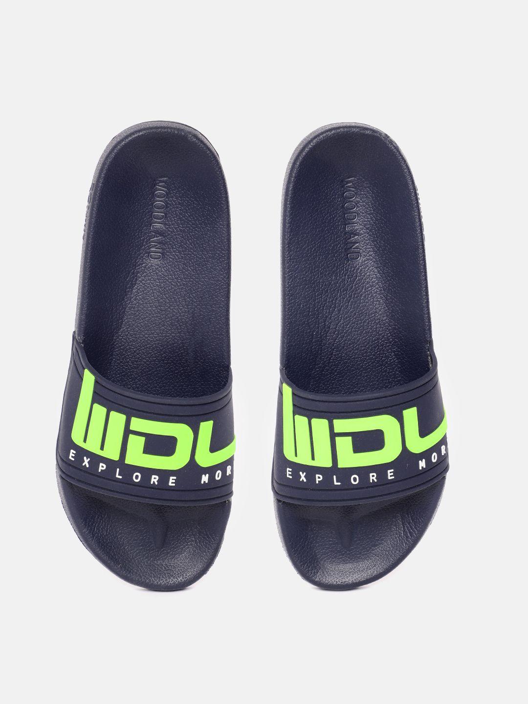 woodland men typography printed sliders