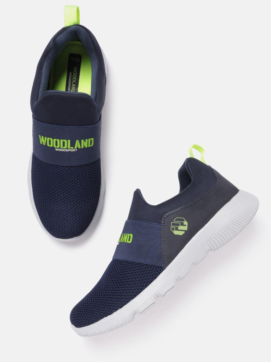 woodland men woven design round-toe running shoes