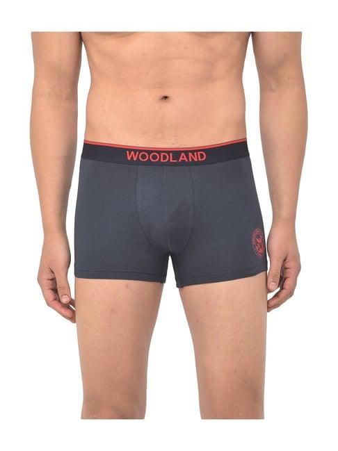 woodland navy high rise solid trunks