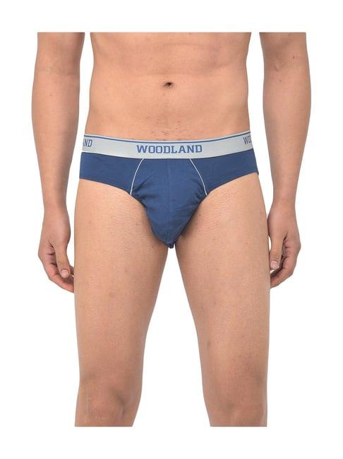 woodland navy solid briefs