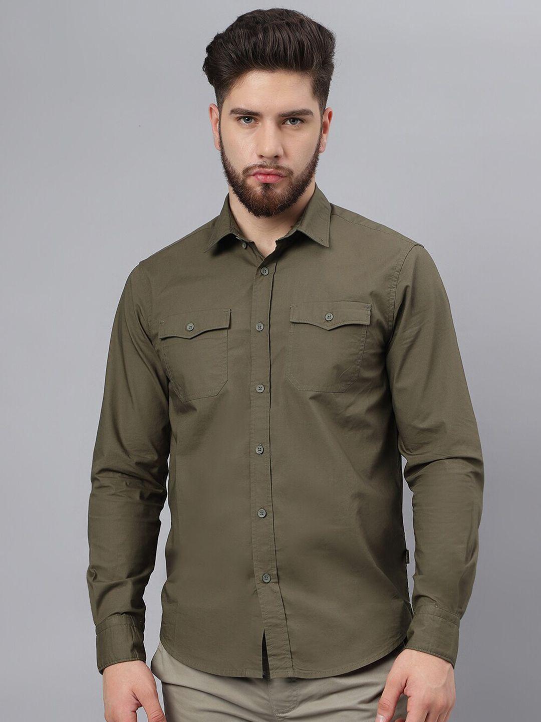 woodland oxford weave pure cotton casual shirt