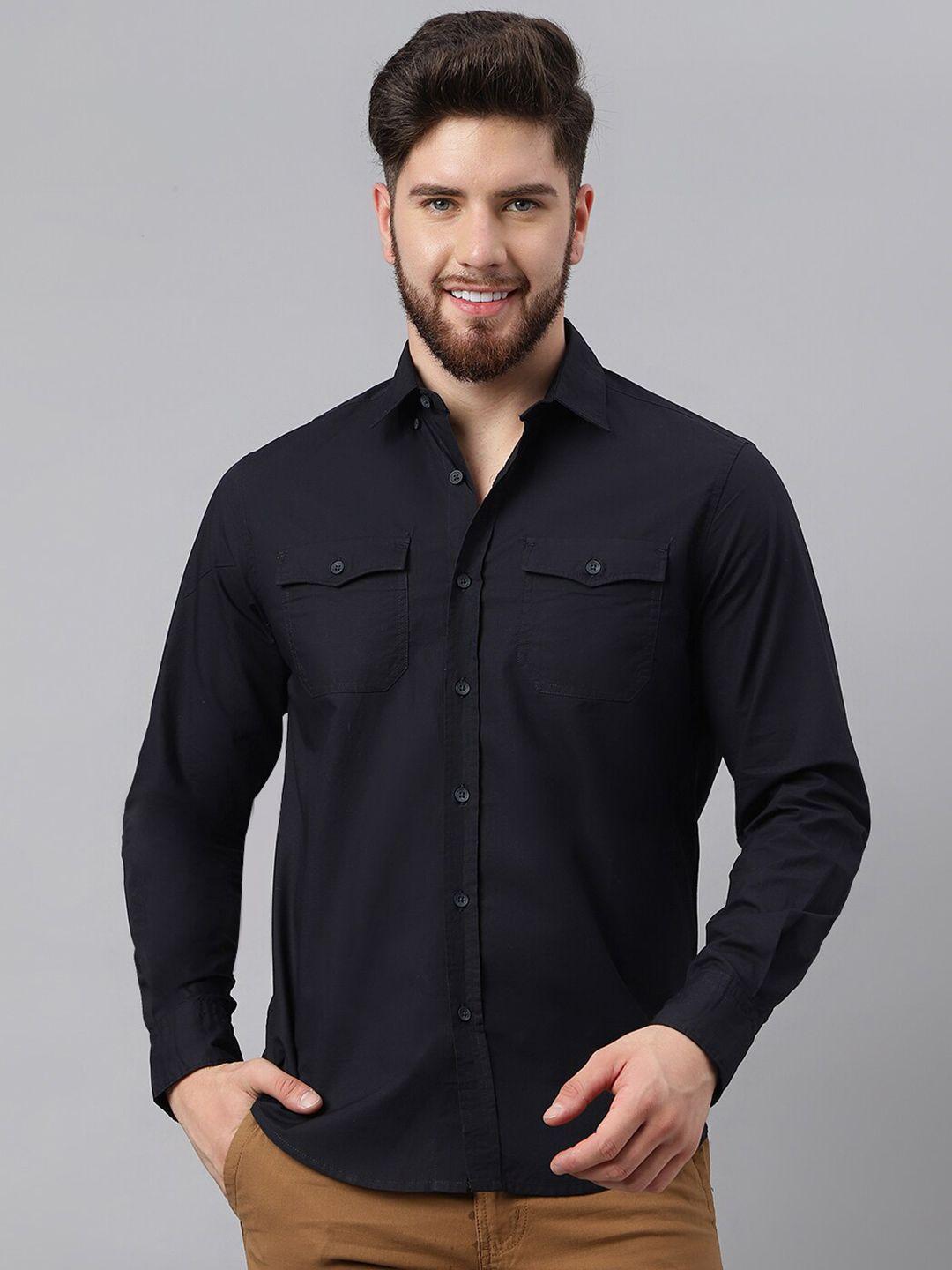 woodland oxford weave pure cotton casual shirt