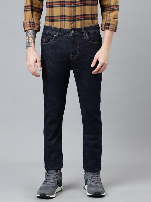 woodland purple cotton regular fit jeans