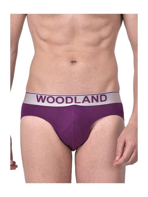 woodland purple printed briefs