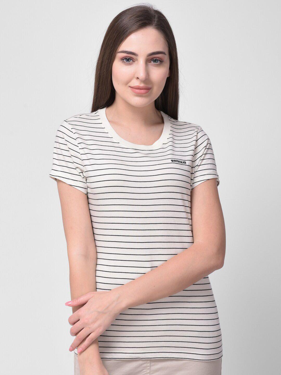 woodland round neck regular fit cotton t-shirt