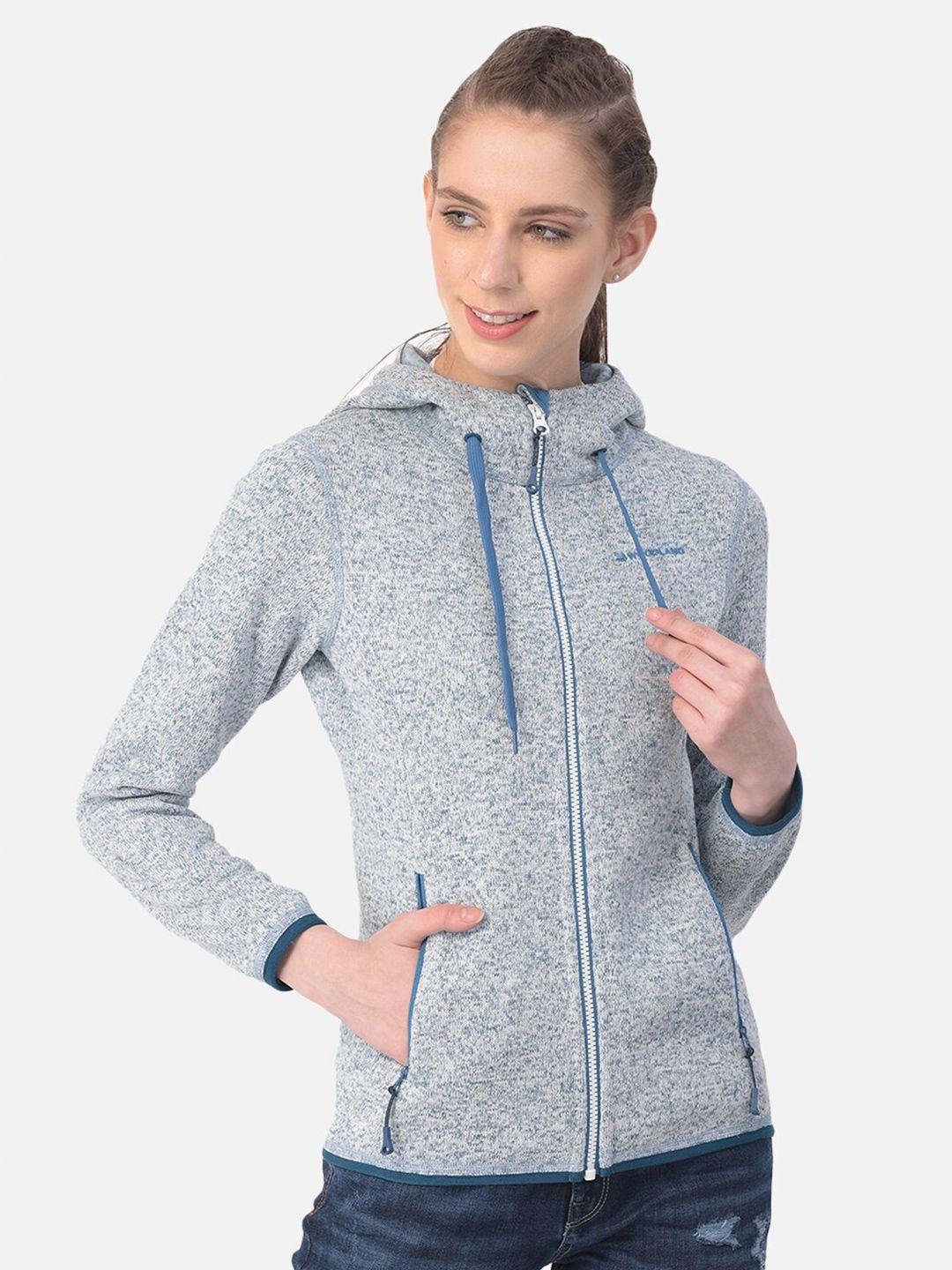 woodland women blue hooded sweatshirt