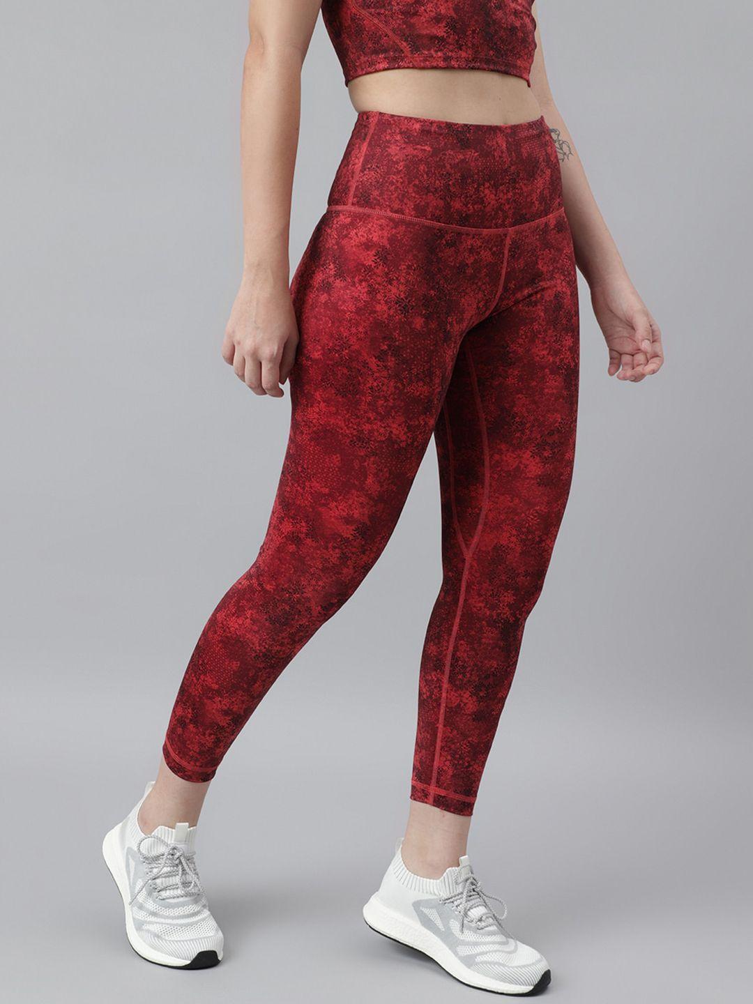 woods printed antimicrobial sports tights