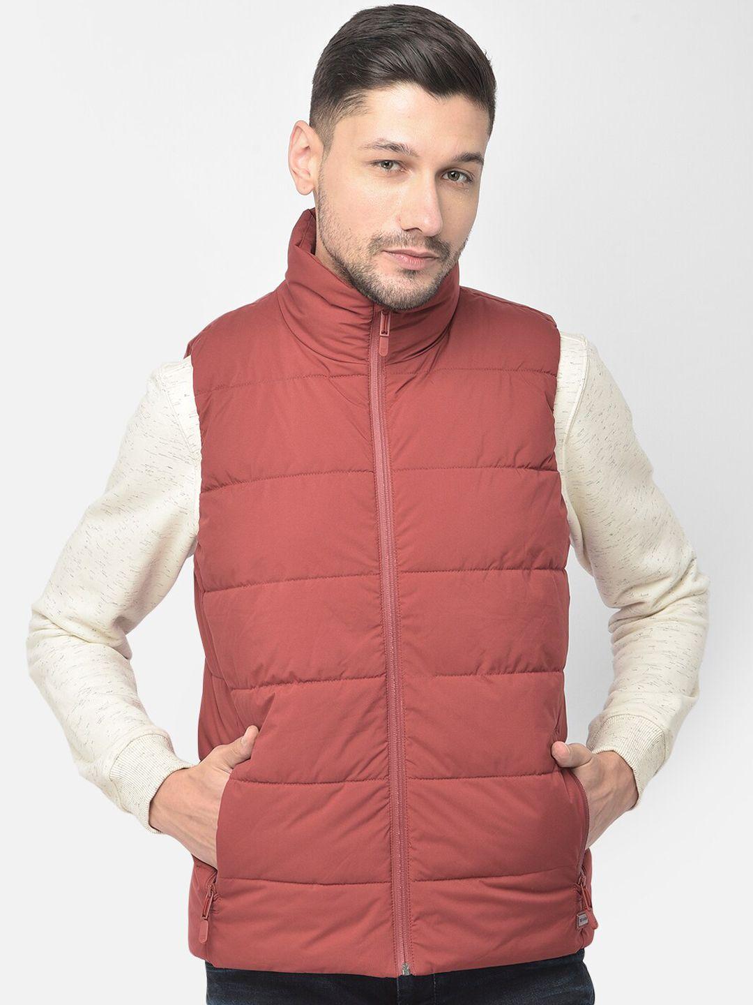 woods men maroon water resistant puffer jacket