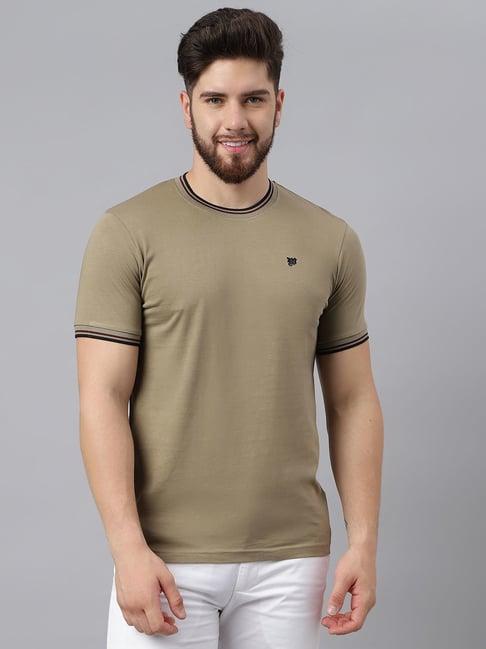 woods olive cotton regular fit t-shirt