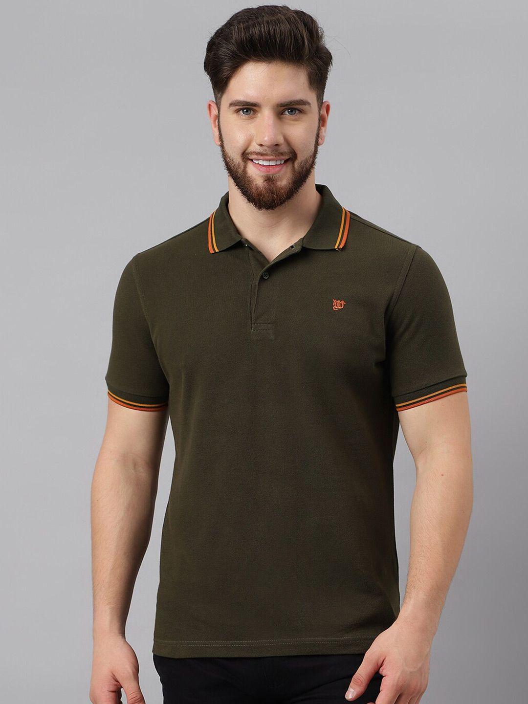 woods relaxed fit polo collar casual pure cotton t-shirt