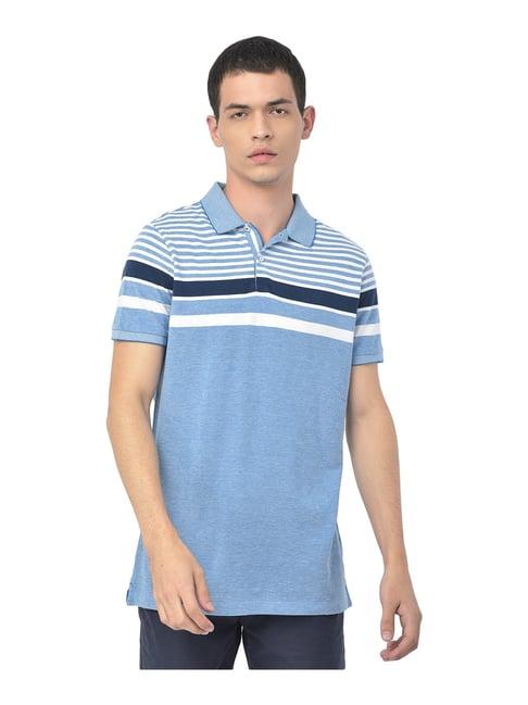 woods sky blue cotton polo t-shirt