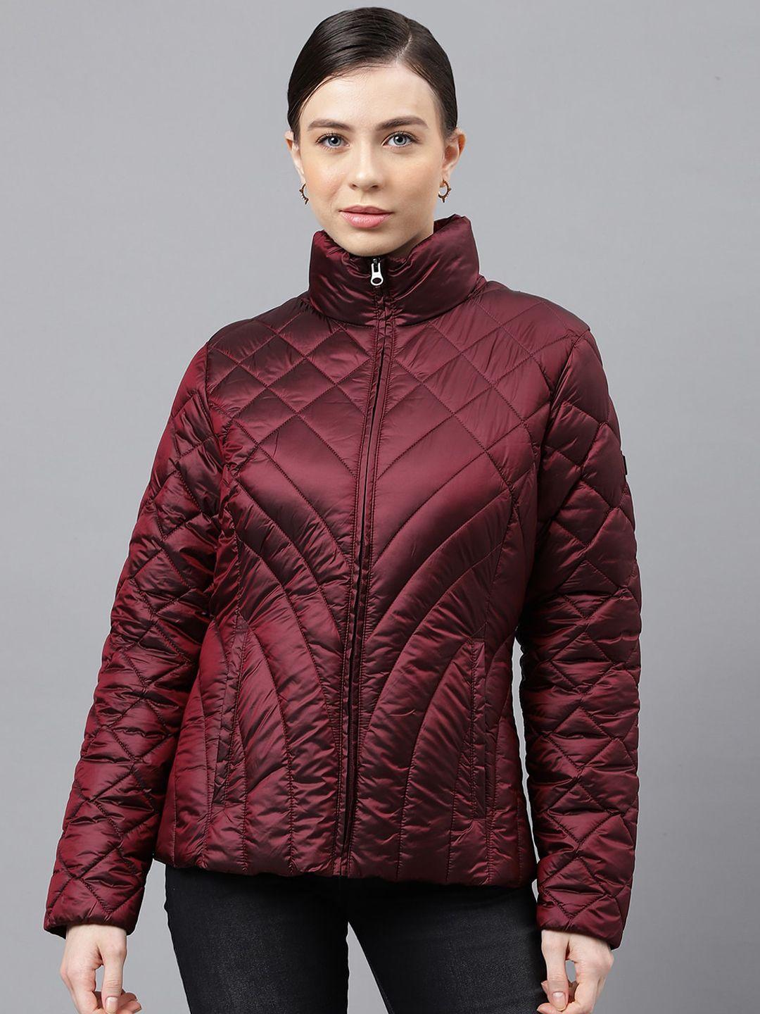 woods stand collar quilted jacket