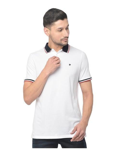 woods white cotton polo t-shirt