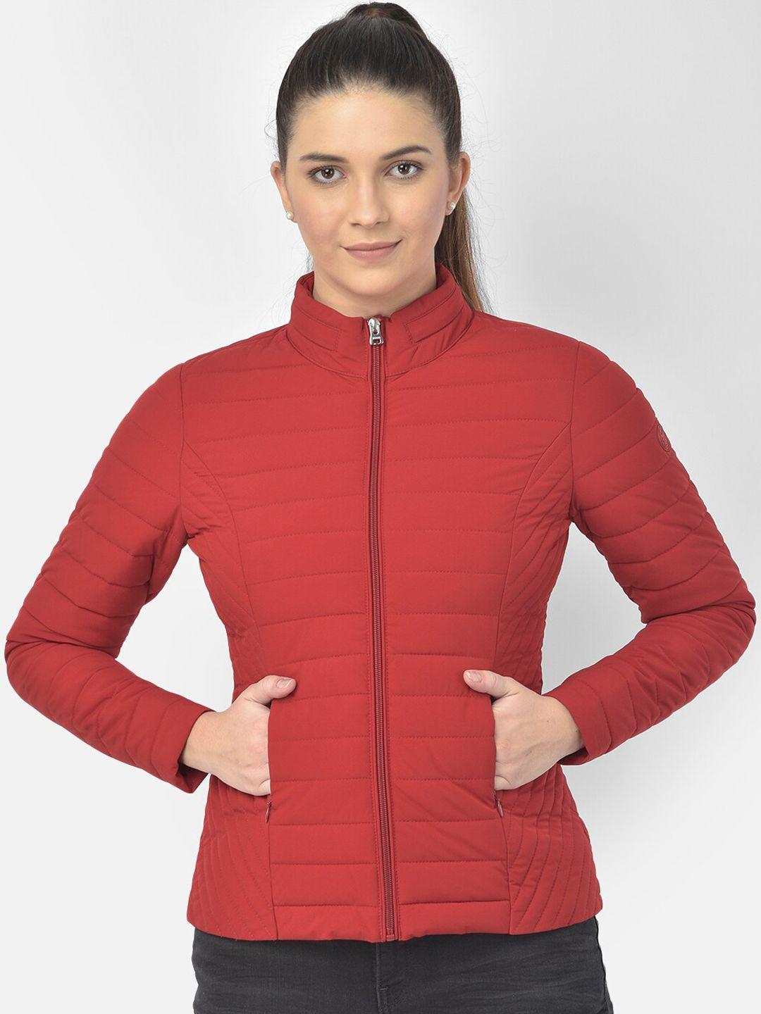 woods women red water resistant padded jacket