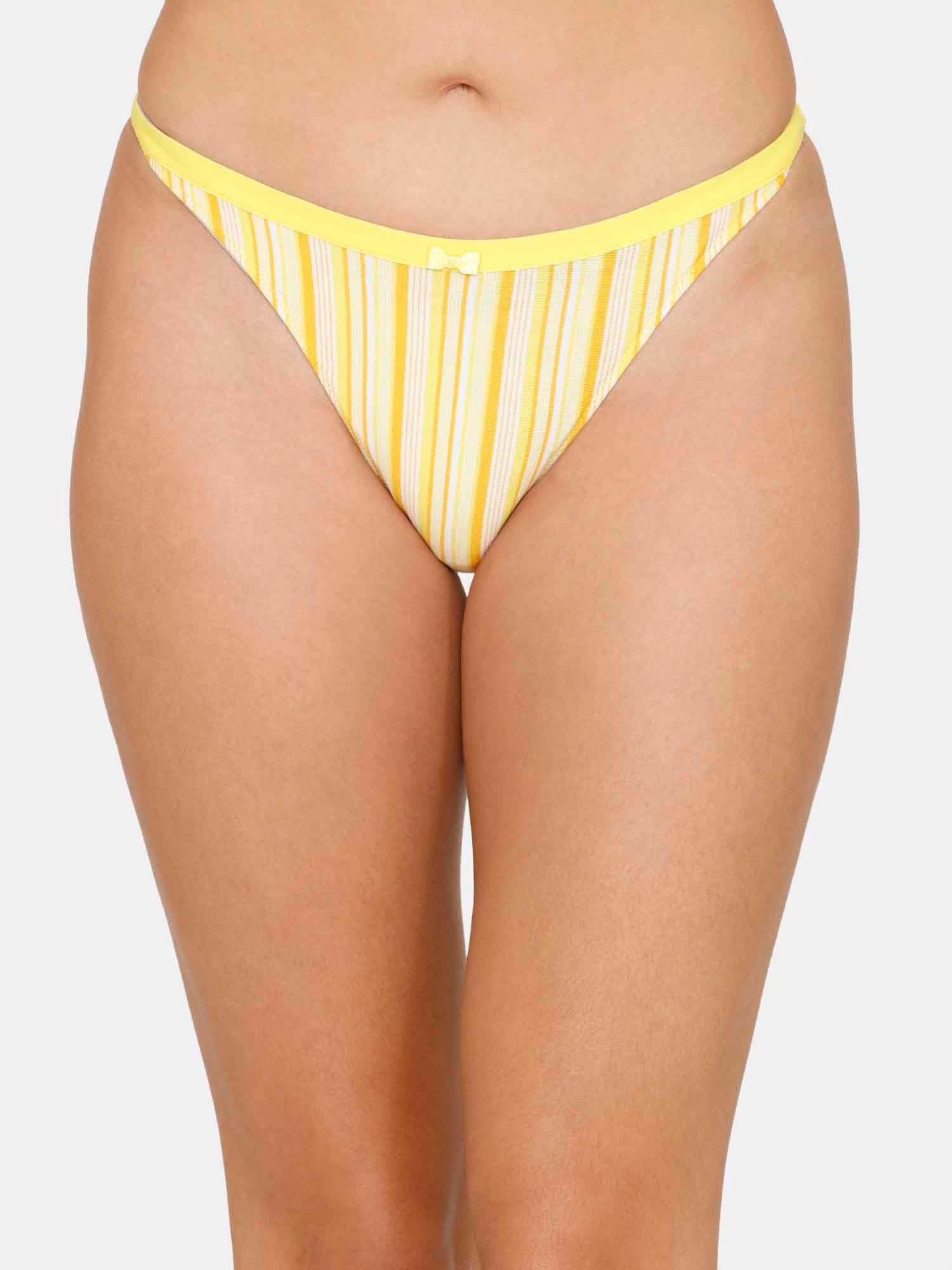 woodstock mood low rise full coverage bikini panty - maize